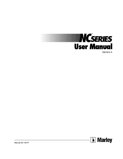Marley NC Series User Manual – Non Current