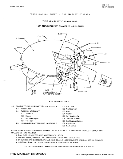HP4 Fan Parts Manual – Non Current