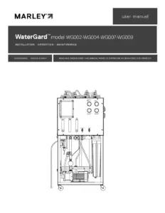 WaterGard IOM User Manual models WG002 through WG009