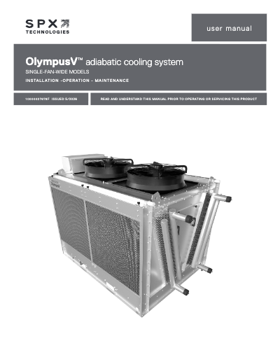 OlympusV® User Manual—Single Fan Wide Models