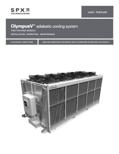 OlympusV<sup>®</sup> User Manual—Two Fan Wide Models
