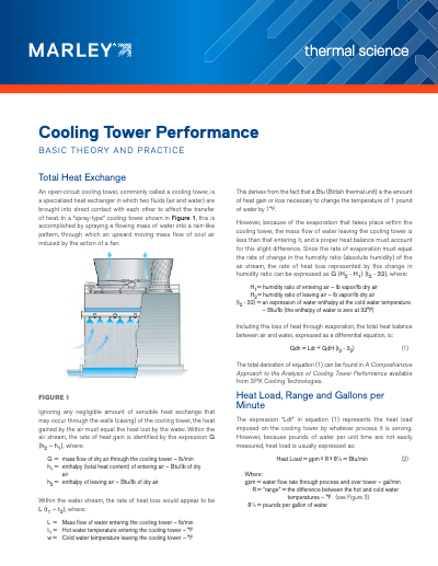 Cooling Tower Performance Basic Theory and Practice