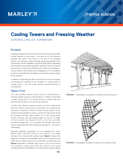 Operating Cooling Towers in Freezing Weather