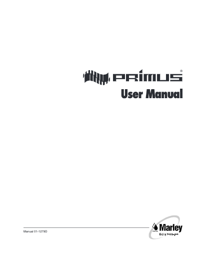 Primus Models P01 thru P05 User Manual - Non Current