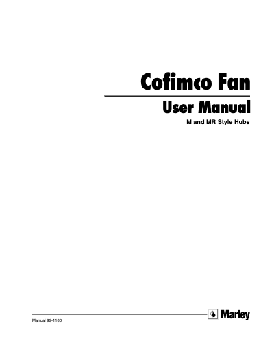 Cofimco Fan User Manual – Non Current