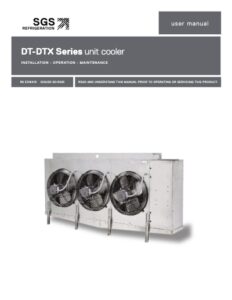 SGS DT-DTX Series Unit Cooler IOM User Manual
