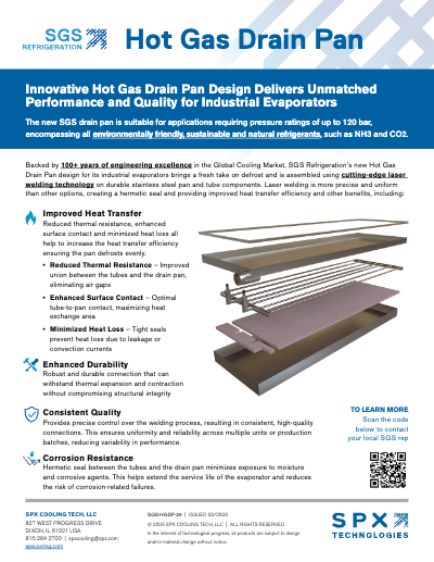 SGS Hot Gas Drain Pan