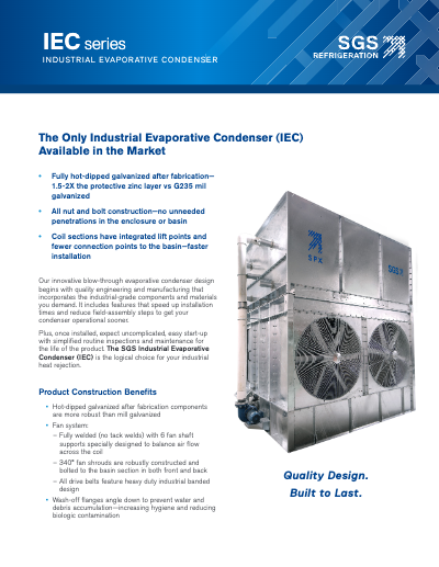 SGS IEC Series Evaporative Condenser