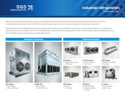 SGS Refrigeration Product Line