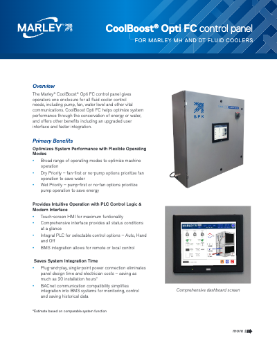 CoolBoost Opti FC Control Panel for Marley MH and DT Fluid Coolers