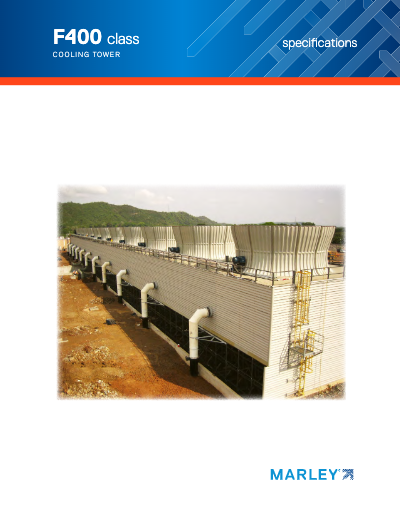 Class F400 Counterflow Cooling Tower Specifications