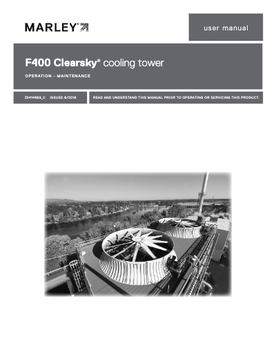 F400 ClearSky Cooling Tower User Manual