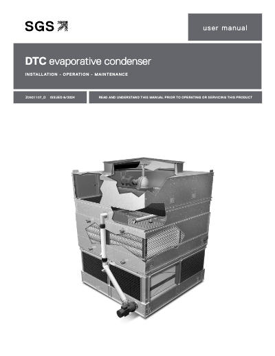 SGS DTC Evaporative Condenser IOM User Manual