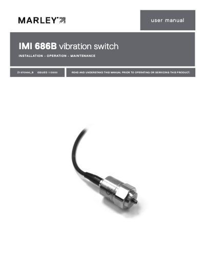 IMI 686B Solid State Vibration Switch IOM User Manual